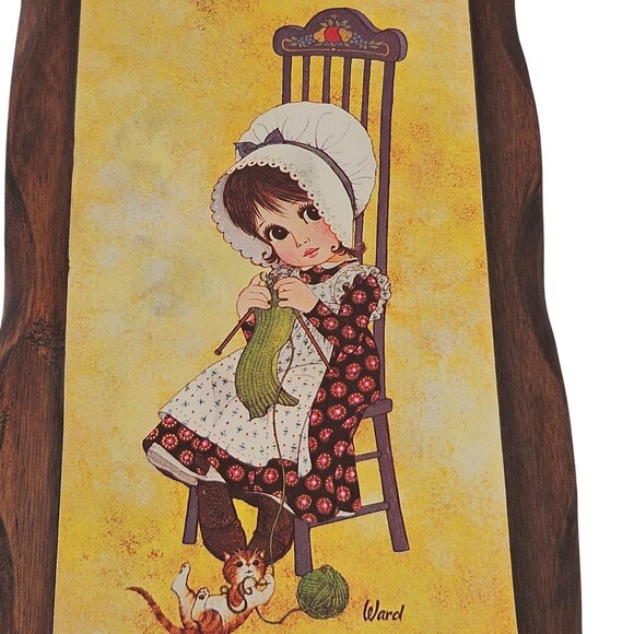 Vintage Homco Country Cousins Wall Plaques Set of 2 Bomar 1259 Stained Wood - Picture 3 of 11